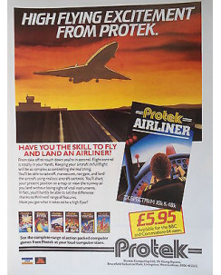 P.80.40 Pubblicita' Advertising Protek-Airlliner BBC-C64 1980 Clipping Riv.Pc