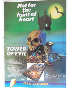 P.80.41 Pubblicita' Advertising Tower of evil-Spectrum 48K 1980 Clipping Riv.Pc