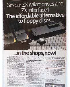 P.80.43  Pubblicita' Advertising Sinclair ZX Microdrives  1980 Clipping Riv.Pc