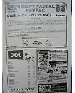 P.80.55 Pubblicita' Advertising Zx spectrum-MM Top saving 1980 Clipping Riv.Pc
