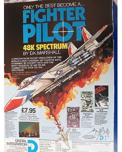 P.80.57 Pubblicita' Advertising Fighter pilot 48K spectrum 1980 Clipping Riv.Pc