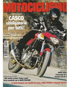 Motociclismo n. 2538 mar. 2000 - Honda VTR1000 SP-1,Cagiva V-Raptor 1000