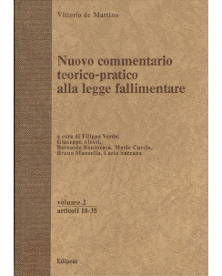 Nuovo commentario teorico pratico legge fallimentare 1/10 ed.Edipem 1980 SS08