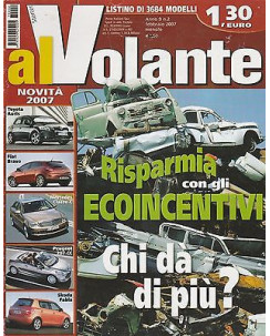 Al Volante n.  9 Anno IX   feb 07 - Toyota Auris - Fiat Bravo - Peugeot 207