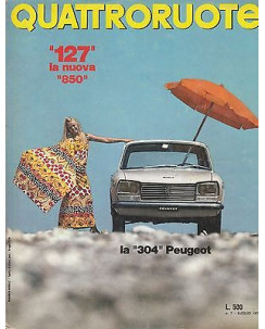 Quattroruote N.175  Luglio 1970: 127 la nuova 850 - la 304 Peugeot