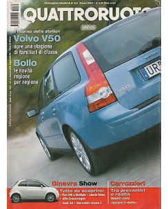 Quattroruote N.581 Marzo 2004: Volvo V50 - Bollo,le novita della regione