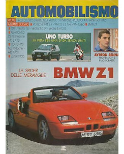 AUTOMOBILISMO n.12 anno IV Dic 1988 - Ayrton Senna - Uno Turbo