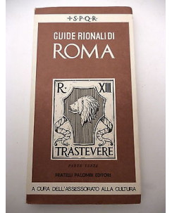 GUIDE RIONALI DI ROMA: RIONE XIII - TRASTEVERE ( P.III )  ,1982 FLLI PALOMBI A82