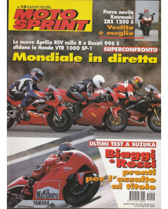 MOTO SPRINT N. 13 Mar 2001 - Honda VTR 1000 - Biaggi - Rossi