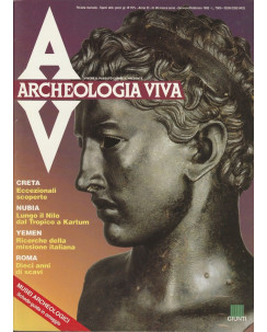 Archeologia Viva n. 26 gen 1992 - Creta - Nubia - Yemen - Roma  ed.Giunti R04