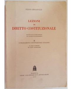 Vezio Crisafulli: Lezione di Diritto Costituzionale ed. Antonio Milani 1978 A79