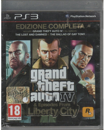 Videogioco per Playstation 3: Gran Theft auto IV (edizione completa) - 18+