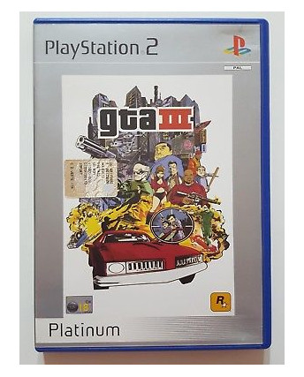 Videogioco per Playstation 2: GRAND THEFT AUTO III GTA PLATINUM 11+ NO LIBRETTO