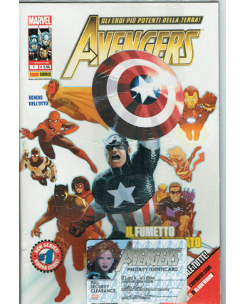 Avengers I Vendicatori n. 1 blisterato con card ed.Panini NUOVO  