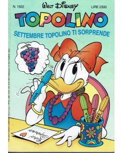 Topolino n.1922 ed. Walt Disney Mondadori