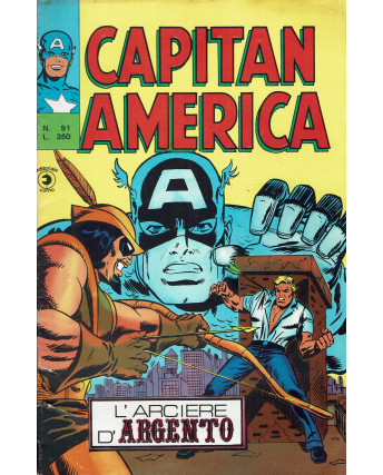 Capitan America n. 91 l'arciere d'argento ed. Corno