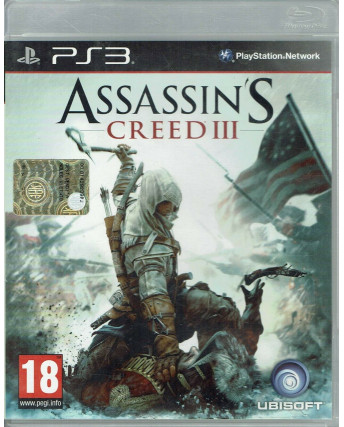 Videogioco per Playstation 3: Assassin's Creed III 18+ Ubisoft libretto 